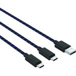 Cablu de incarcare Dual Play & Charge VS5002, Venom, 3 m, Type-C, USB, Negru fotografia produsului View 4 S