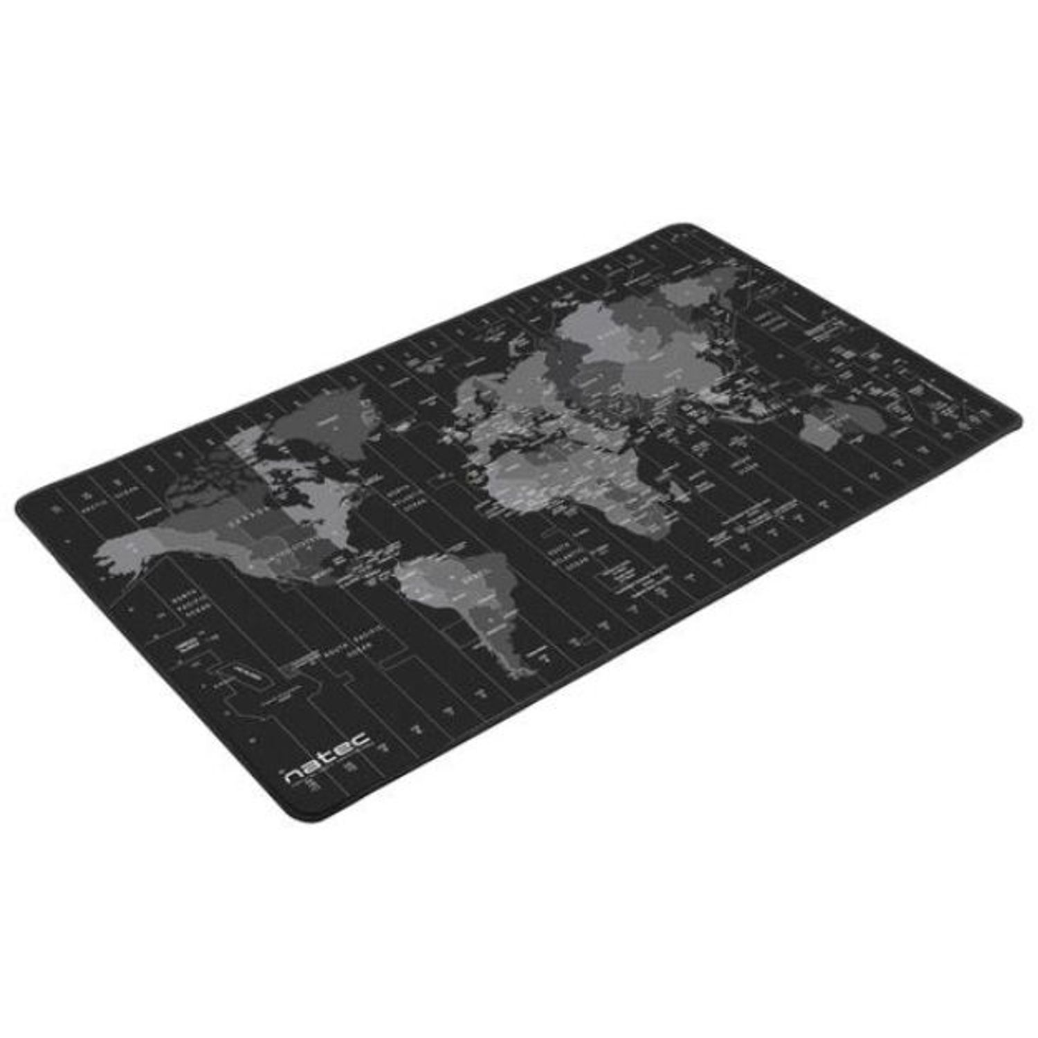 Mouse Pad Natec Time Zone, Harta Mouse Pad Natec Time Zone Map, 800 x 400 (Negru) fotografia produsului View 2 L