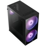 Carcasa Aerocool Python, Middle Tower, fara sursa, ATX, negru Carcasa Aerocool Python, Mid Tower (Negru) fotografia produsului View 11 S