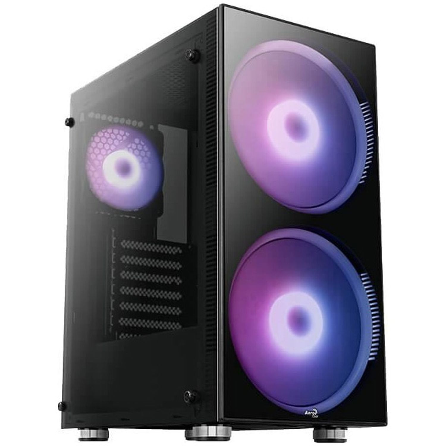 Carcasa Aerocool Python, Middle Tower, fara sursa, ATX, negru Carcasa Aerocool Python, Mid Tower (Negru) fotografia produsului View 9 L