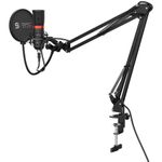 Microfon Streaming SPC Gear SM950, brat ajustabil, popfilter, shockmount, USB (Negru) fotografia produsului View 5 S