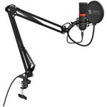Microfon Streaming SPC Gear SM950, brat ajustabil, popfilter, shockmount, USB (Negru) fotografia produsului View 12 S