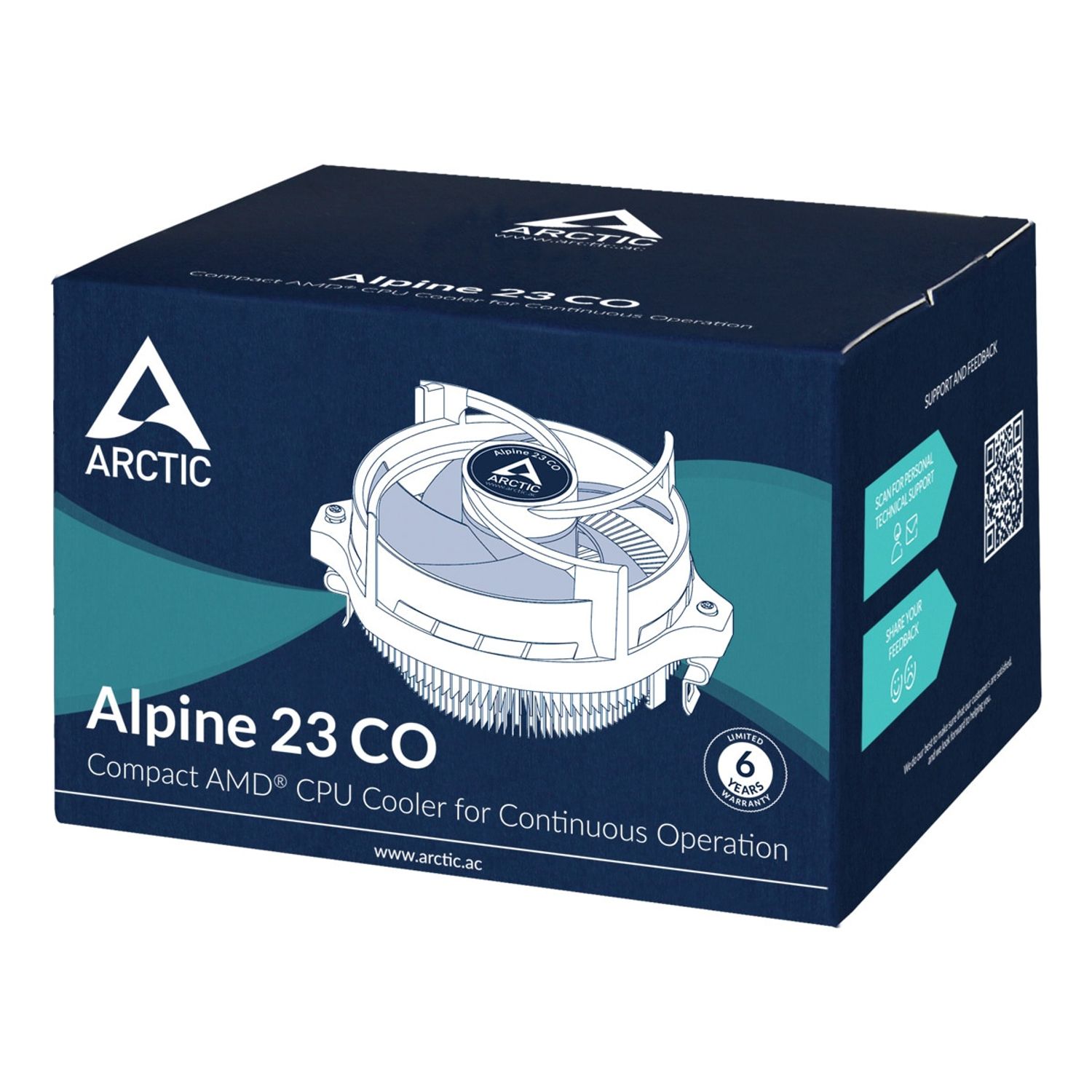 Cooler Procesor ARCTIC Alpine 23 CO, compatibil AMD Cooler CPU ARCTIC AC Alpine 23 CO, 1x90mm fotografia produsului View 12 L