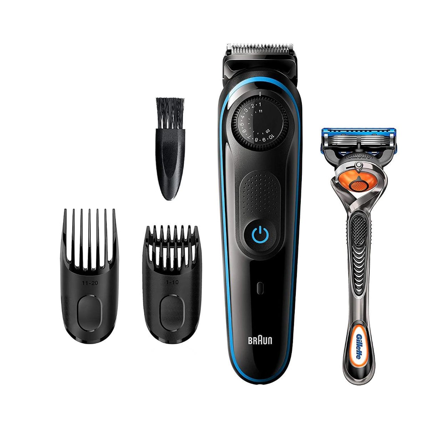 Aparat de tuns barba Braun Beard Trimmer BT5240 Wet&Dry, AutoSense, buton rotativ de precizie, 2 piepteni, Aparat - 4210201283485 Aparat de tuns barba si parul Braun BT5240, Autonomie 100 min (Negru) fotografia produsului View 8 L