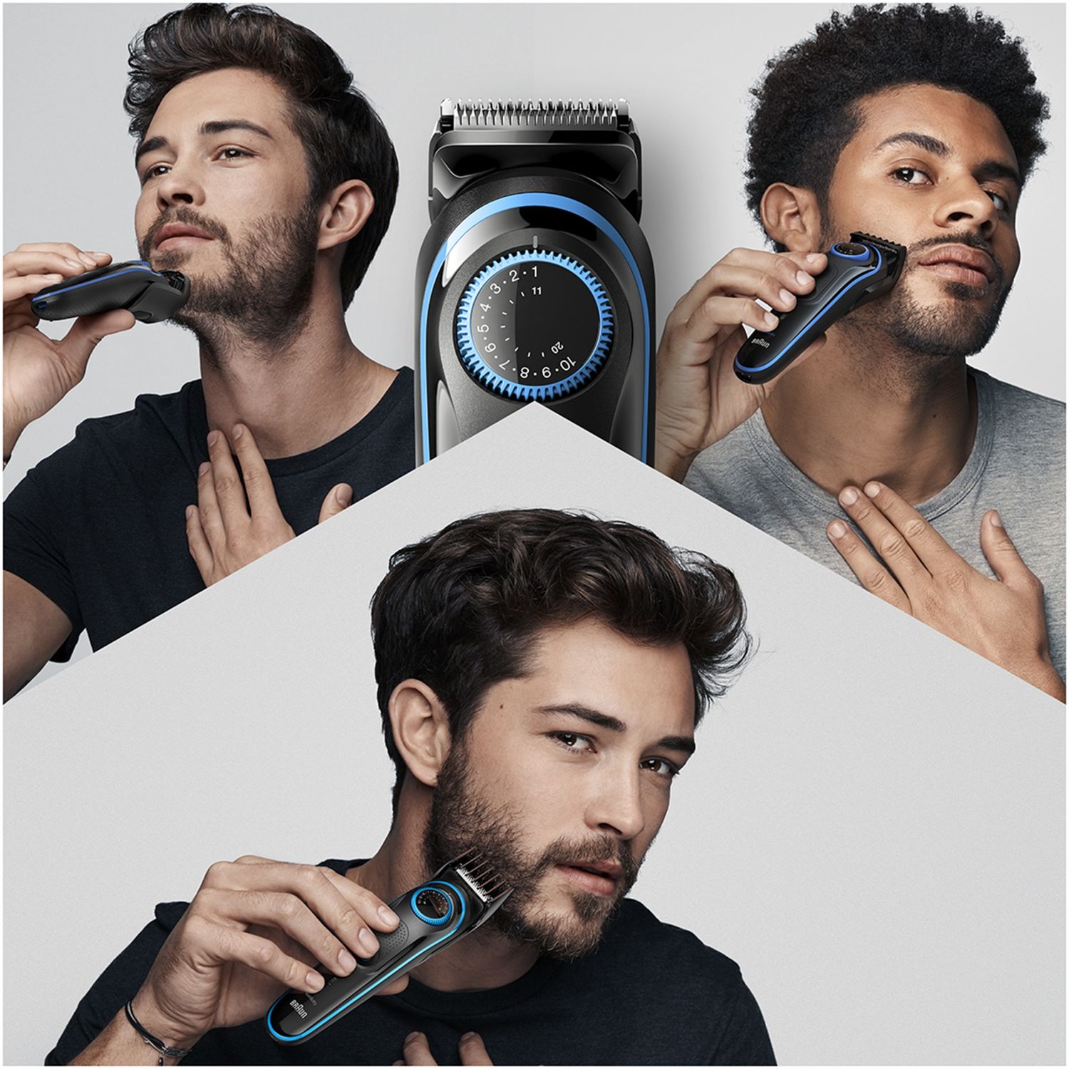 Aparat de tuns barba Braun Beard Trimmer BT5240 Wet&Dry, AutoSense, buton rotativ de precizie, 2 piepteni, Aparat - 4210201283485 Aparat de tuns barba si parul Braun BT5240, Autonomie 100 min (Negru) fotografia produsului View 14 L