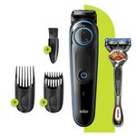 Aparat de tuns barba Braun Beard Trimmer BT5240 Wet&Dry, AutoSense, buton rotativ de precizie, 2 piepteni, Aparat - 4210201283485 Aparat de tuns barba si parul Braun BT5240, Autonomie 100 min (Negru) fotografia produsului View 10 S