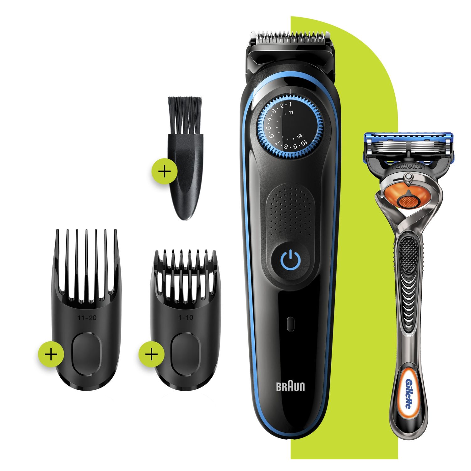 Aparat de tuns barba Braun Beard Trimmer BT5240 Wet&Dry, AutoSense, buton rotativ de precizie, 2 piepteni, Aparat - 4210201283485 Aparat de tuns barba si parul Braun BT5240, Autonomie 100 min (Negru) fotografia produsului View 10 L