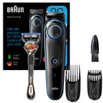 Aparat de tuns barba Braun Beard Trimmer BT5240 Wet&Dry, AutoSense, buton rotativ de precizie, 2 piepteni, Aparat - 4210201283485 Aparat de tuns barba si parul Braun BT5240, Autonomie 100 min (Negru) fotografia produsului View 7 S