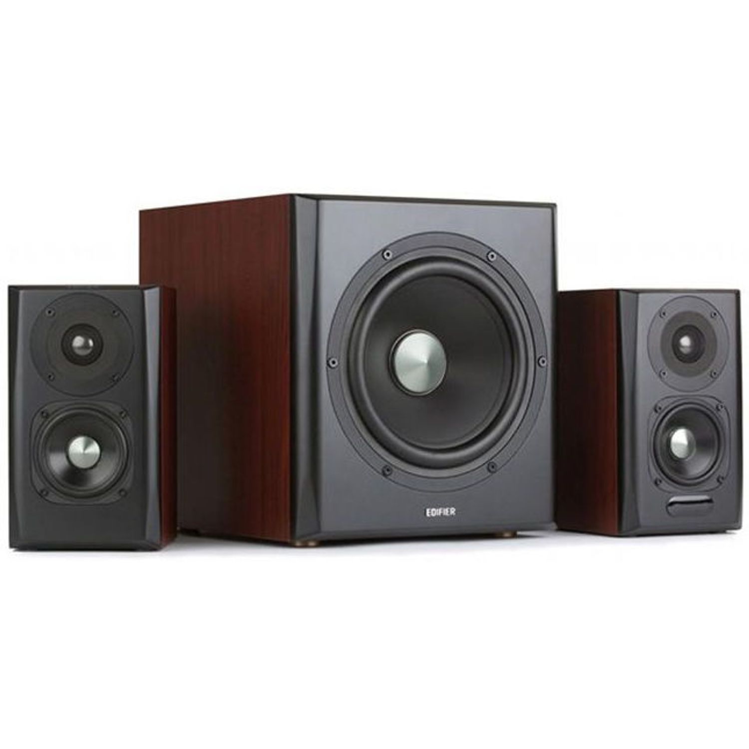 Boxe Edifier 2.1 150W S350DB, bluetooth, telecomanda, brown Boxe Edifier S350DB, 150 W, Bluetooth (Maro) fotografia produsului