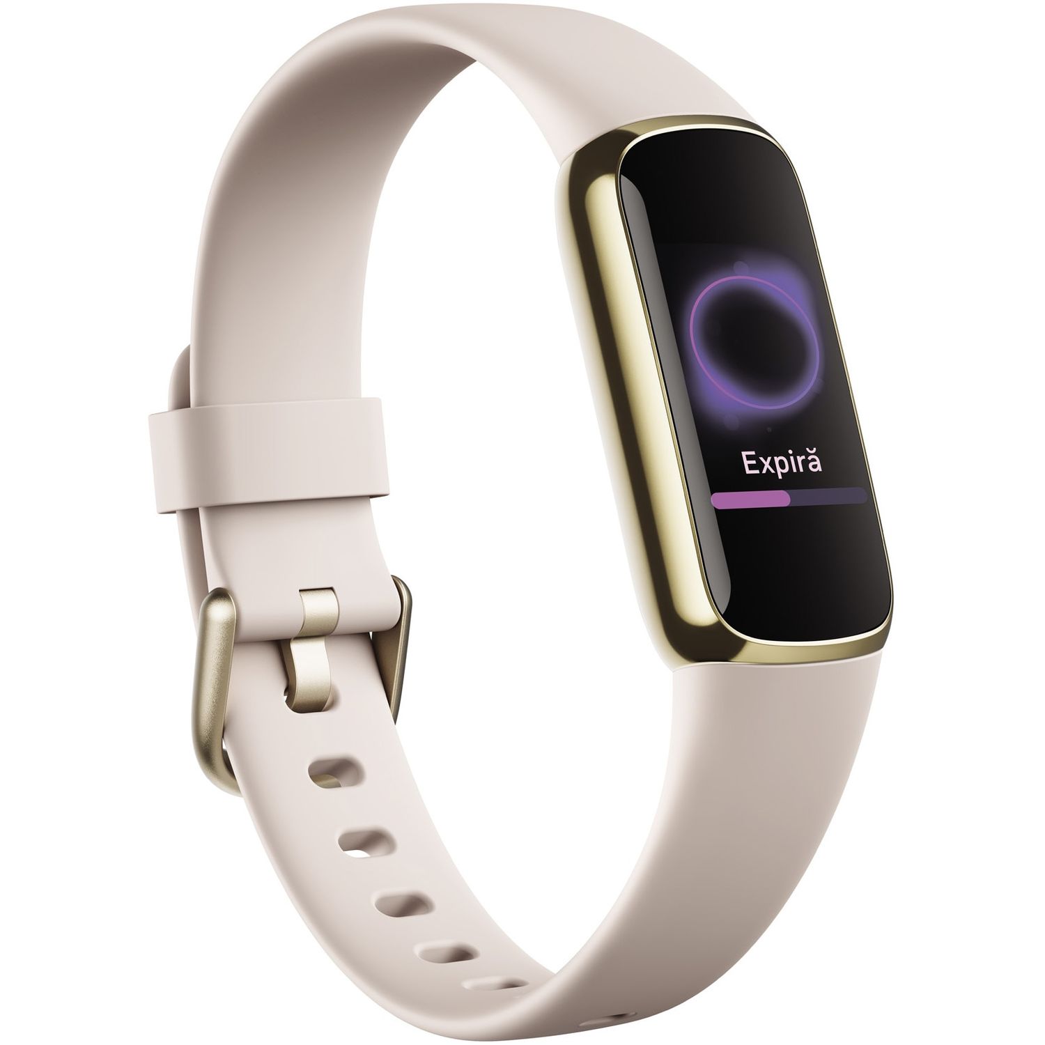 Bratara fitness Fitbit Luxe,Gold/White fotografia produsului View 2 L