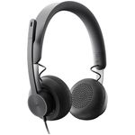 Casti Logitech Zone Wired, microfon cu noise-cancelling, certificate Microsoft Teams, USB Casti Logitech Zone, USB Typ-C, Microfon (Negru) fotografia produsului View 4 S
