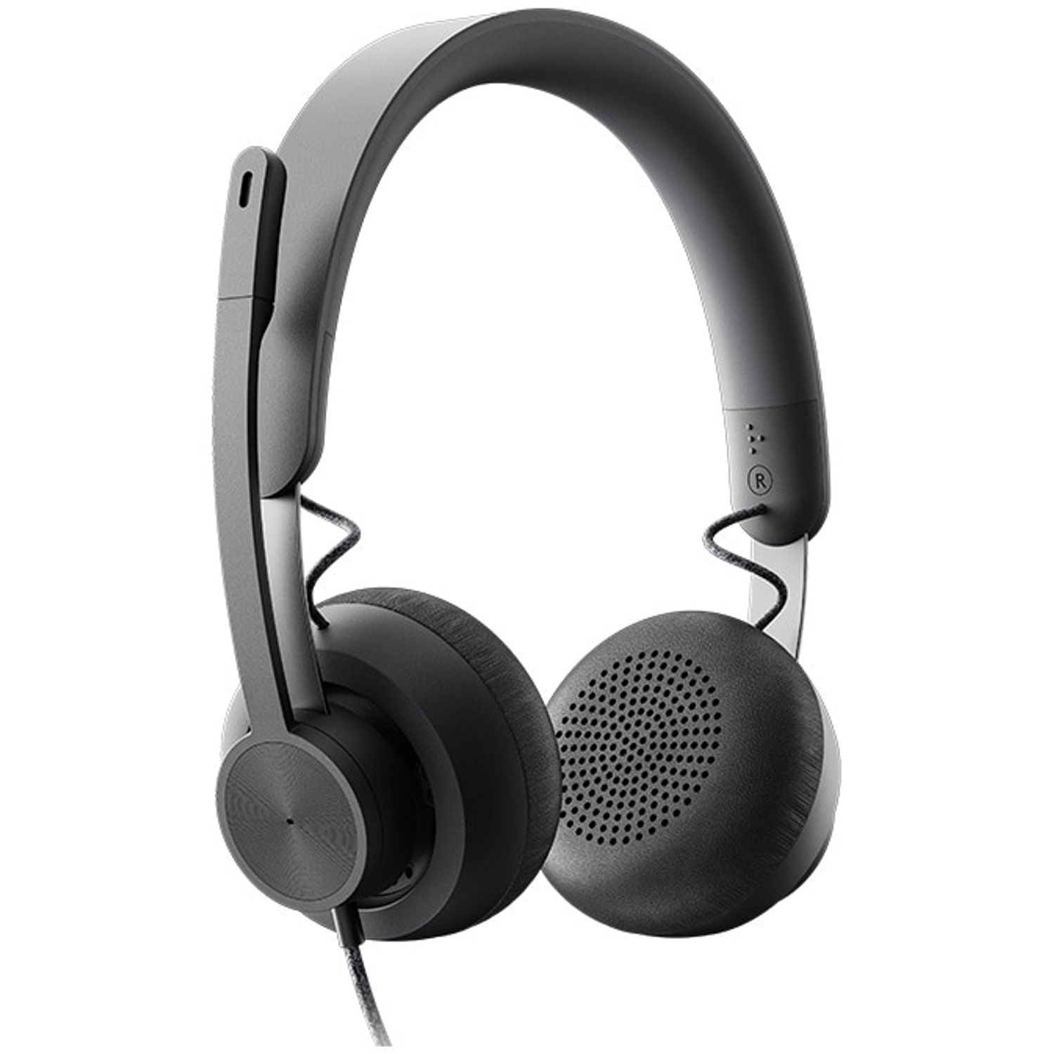 Casti Logitech Zone Wired, microfon cu noise-cancelling, certificate Microsoft Teams, USB Casti Logitech Zone, USB Typ-C, Microfon (Negru) fotografia produsului View 4 L