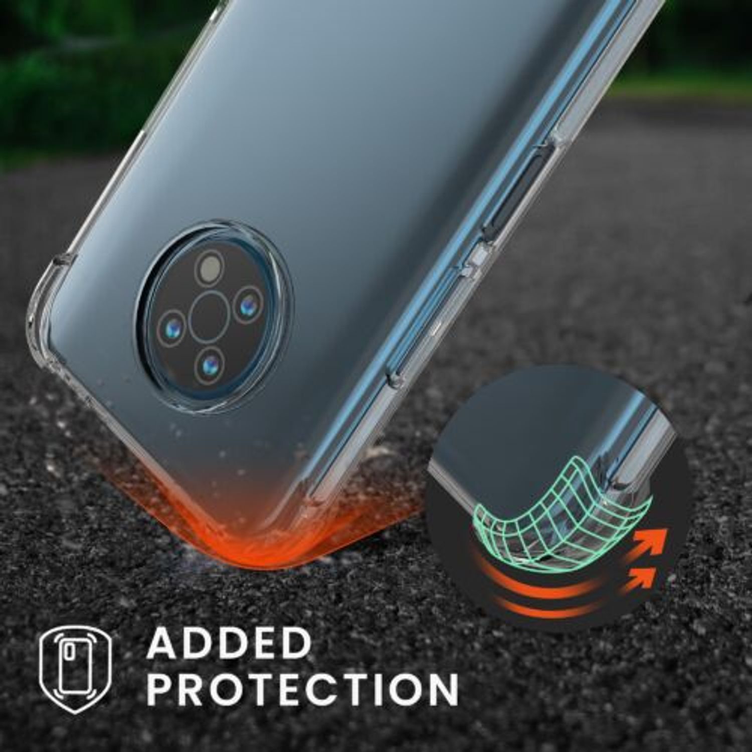 Husa Kwmobile pentru Nokia G50, Silicon, Transparent, 57731.03 fotografia produsului View 2 L