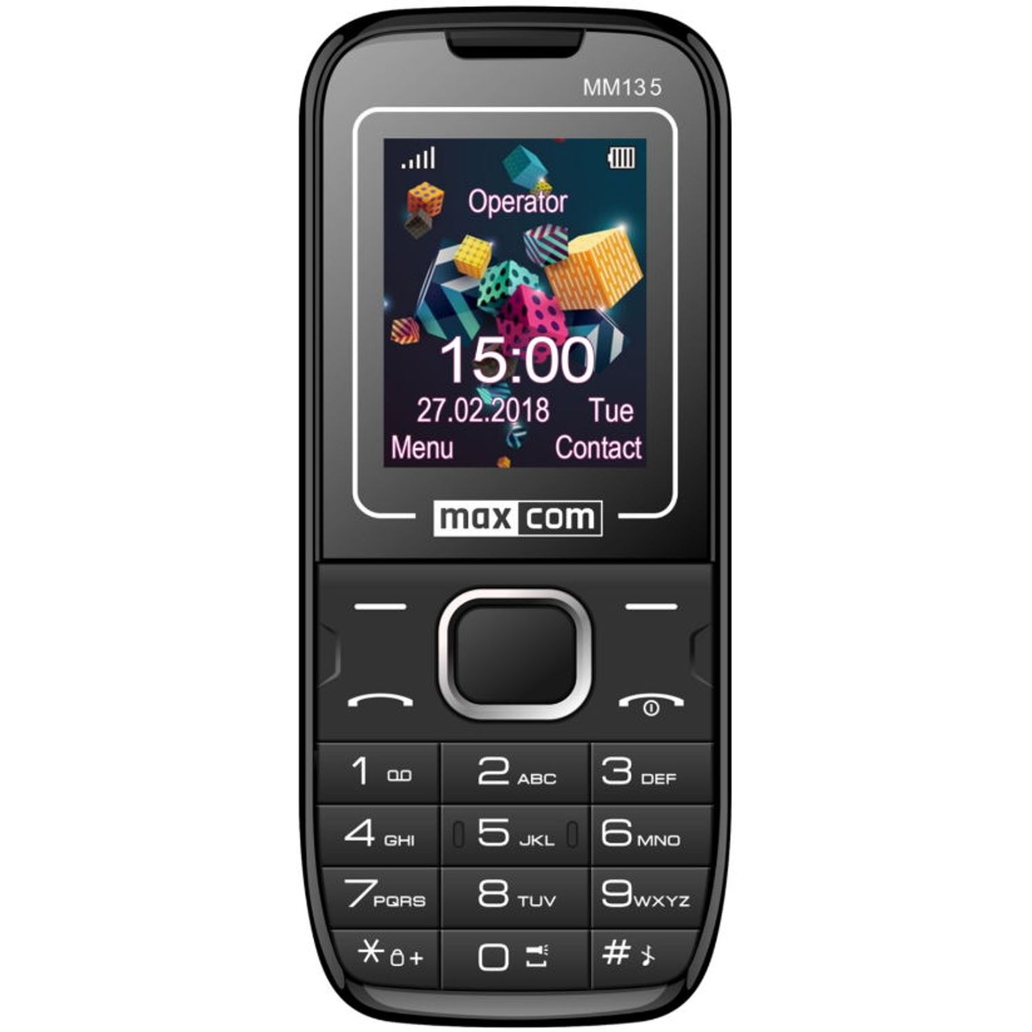 Telefon Mobil MaxCom Classic MM135, 1.77", 2G (Negru/Albastru) fotografia produsului