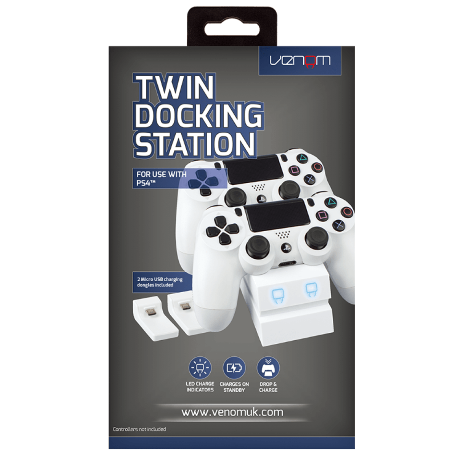 Statie de incarcare duala Venom VS2737 pentru PS4, Alb fotografia produsului View 8 L