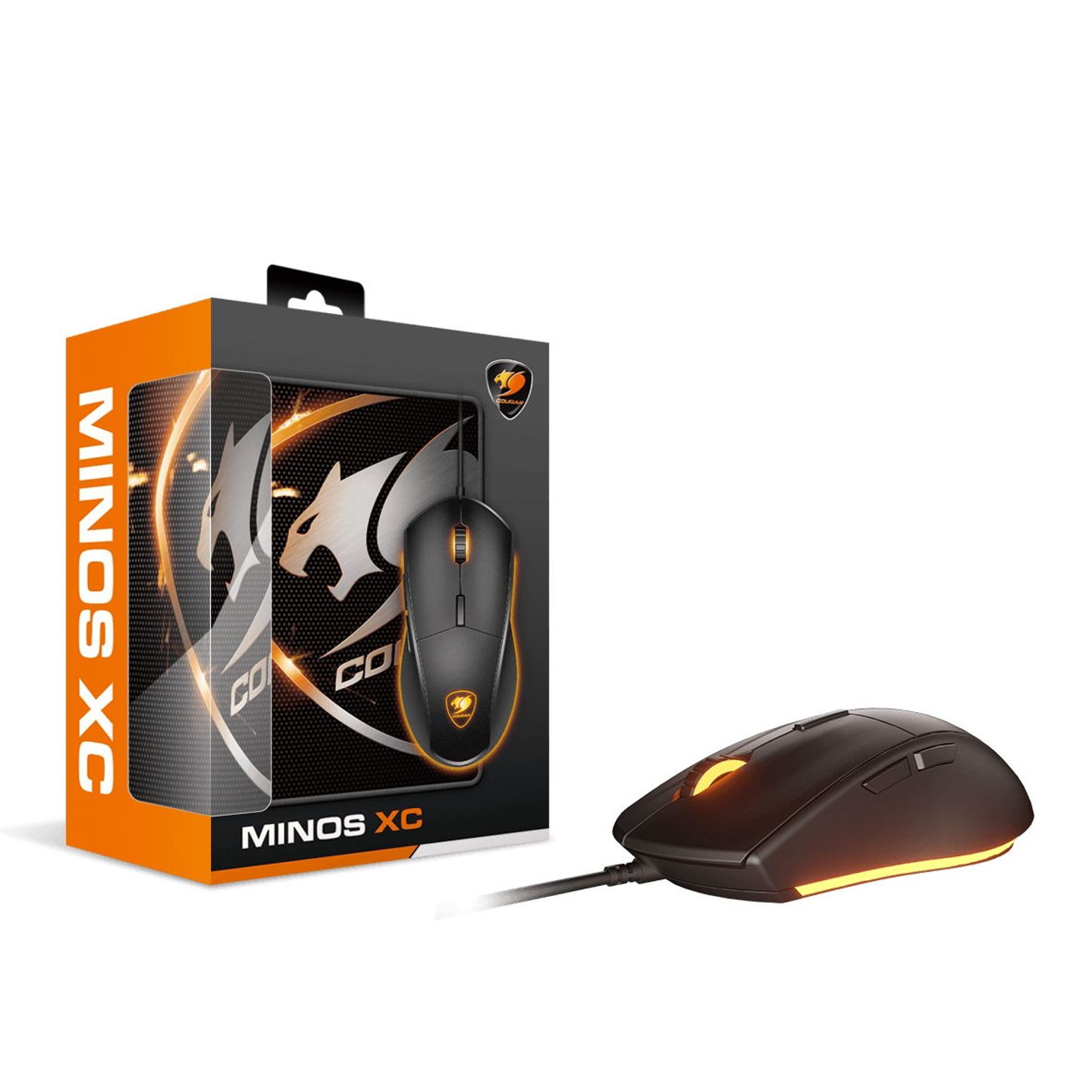 Kit gaming, mousepad si mouse, Cougar Xc, Negru Kit Mouse si Mousepad Cougar Minos XC, Optic, 4000DPI, USB (Negru) fotografia produsului View 10 L