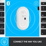 Mouse wireless Logitech Pebble M350, Alb Mouse Wireless Logitech Pebble M350, 1000 DPI, Bluetooth/USB (Alb) fotografia produsului View 5 S