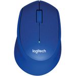 Mouse Logitech M330 Silent Plus, Wireless, Blue Mouse Logitech Optic Wireless M330 Silent Plus (Albastru) fotografia produsului