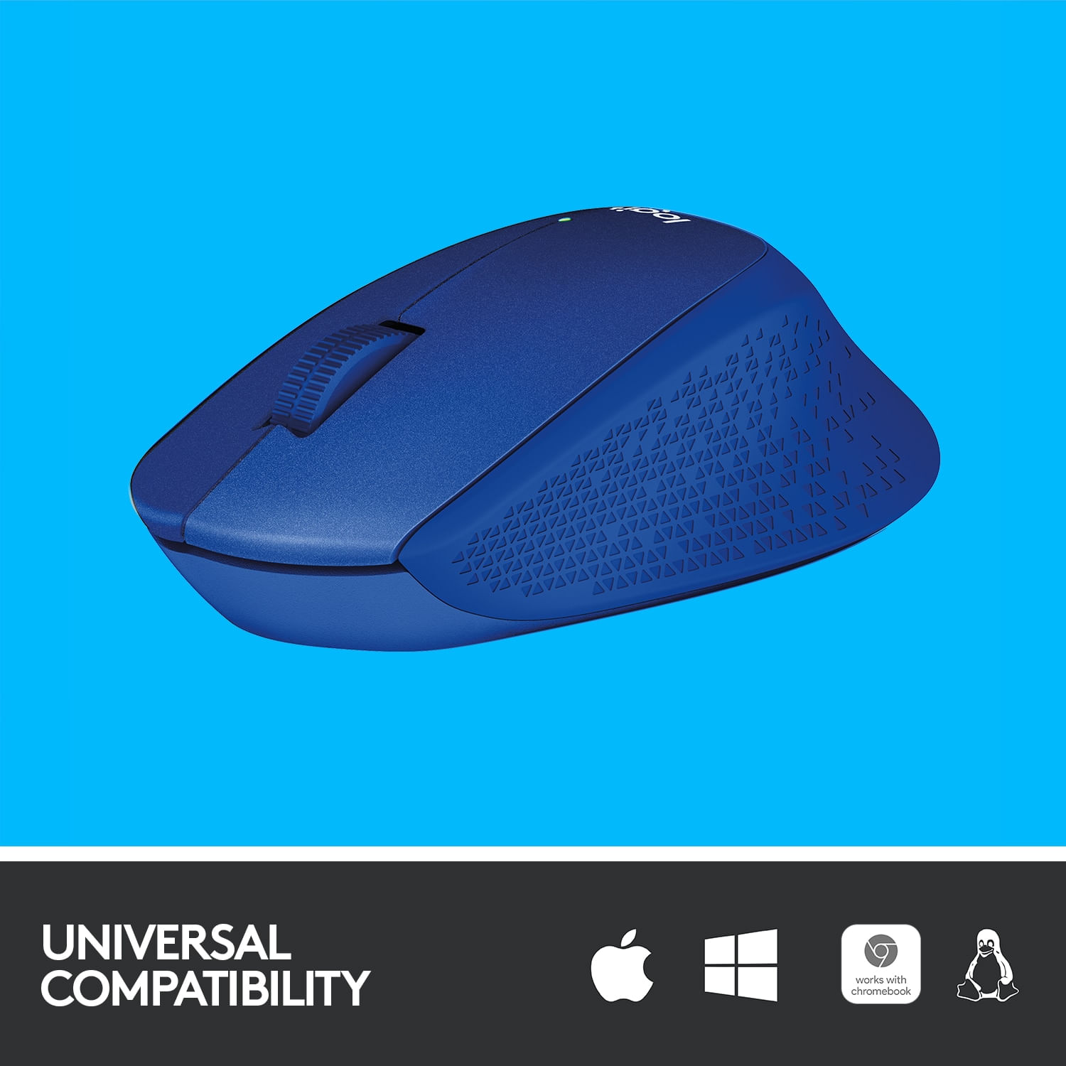 Mouse Logitech M330 Silent Plus, Wireless, Blue Mouse Logitech Optic Wireless M330 Silent Plus (Albastru) fotografia produsului View 6 L