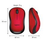 Mouse Logitech M220 Silent, Wireless, Red Mouse Optic Wireless Logitech  M220 Silent, USB, 1000 DPI (Rosu) fotografia produsului View 8 S