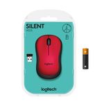 Mouse Logitech M220 Silent, Wireless, Red Mouse Optic Wireless Logitech  M220 Silent, USB, 1000 DPI (Rosu) fotografia produsului View 9 S