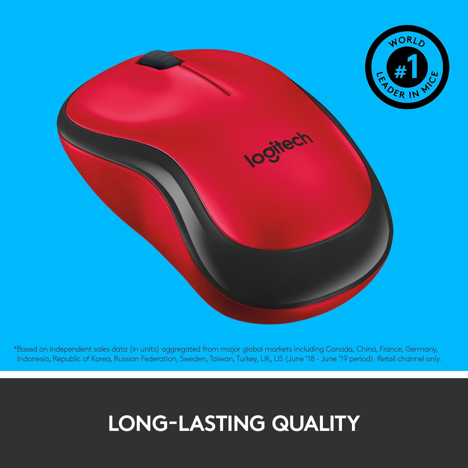 Mouse Logitech M220 Silent, Wireless, Red Mouse Optic Wireless Logitech  M220 Silent, USB, 1000 DPI (Rosu) fotografia produsului View 6 L