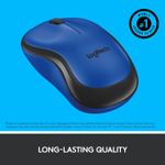 Mouse Logitech M220 Silent, Wireless, Blue Mouse Logitech Optic Wireless M220 Silent (Albastru) fotografia produsului View 6 S