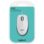 Mouse Logitech M100, Alb Mouse Optic Logitech M100 1000 DPI, USB (Alb) fotografia produsului View 11 S