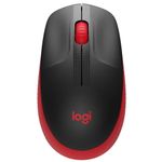 Mouse wireless Logitech M190, Rosu Mouse Wireles LOGITECH M190, USB, 1000 DPI (Negru/Rosu) fotografia produsului View 4 S