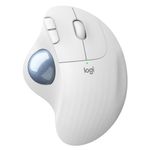 Mouse Wireless Trackball Logitech ERGO M575, Offwhite Mouse Wireless Logitech ERGO M575 Trackball, Bluetooth 5.0, USB (Alb) fotografia produsului