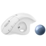 Mouse Wireless Trackball Logitech ERGO M575, Offwhite Mouse Wireless Logitech ERGO M575 Trackball, Bluetooth 5.0, USB (Alb) fotografia produsului View 4 S