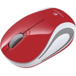 Mouse Wireless Logitech M187, USB, Rosu Mouse Optic Wireless Logitech Mini M187 (Rosu) fotografia produsului View 3 S