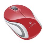 Mouse Wireless Logitech M187, USB, Rosu Mouse Optic Wireless Logitech Mini M187 (Rosu) fotografia produsului View 5 S