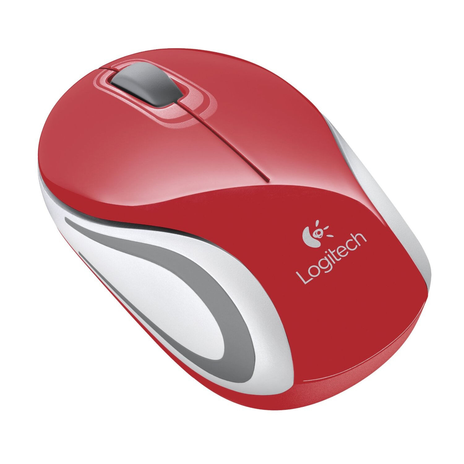 Mouse Wireless Logitech M187, USB, Rosu Mouse Optic Wireless Logitech Mini M187 (Rosu) fotografia produsului View 5 L