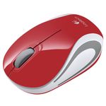 Mouse Wireless Logitech M187, USB, Rosu Mouse Optic Wireless Logitech Mini M187 (Rosu) fotografia produsului View 4 S