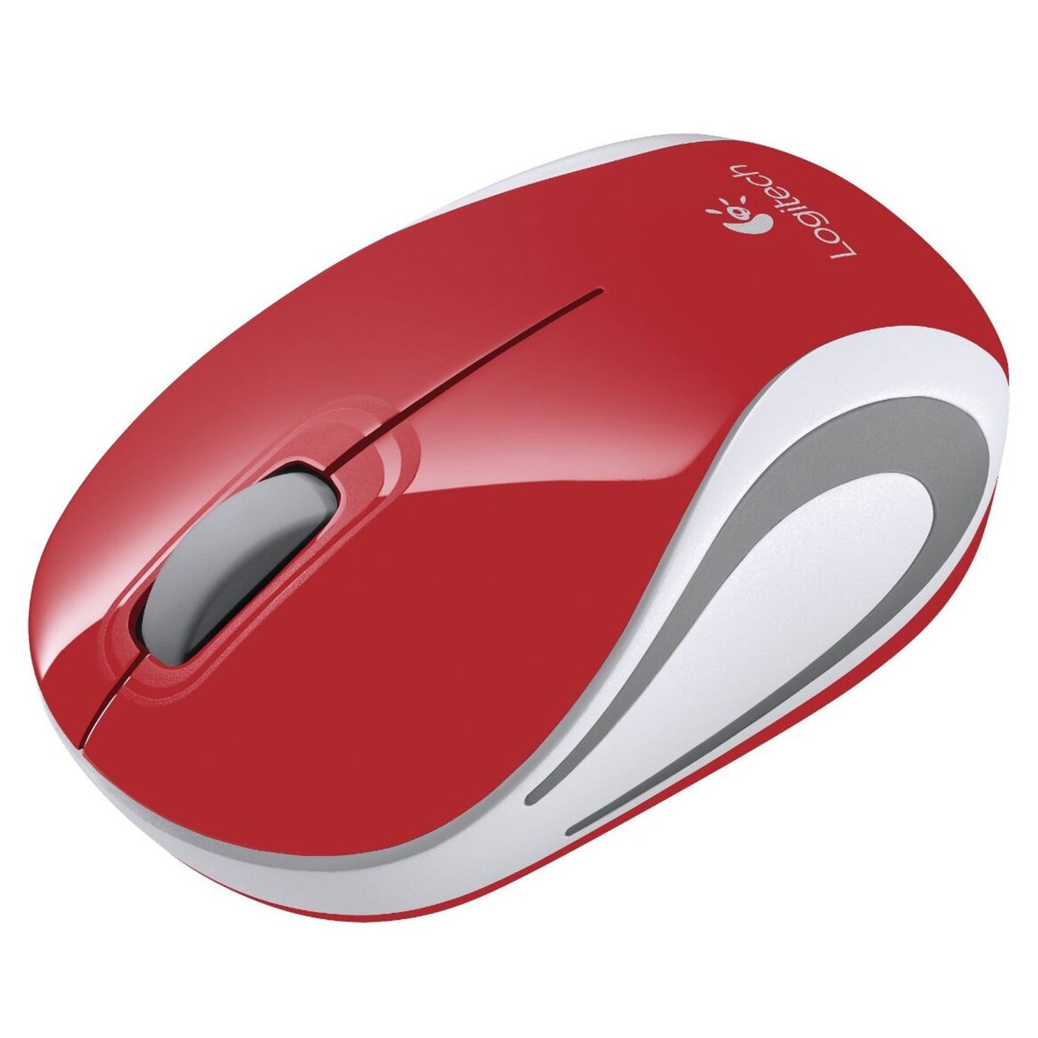 Mouse Wireless Logitech M187, USB, Rosu Mouse Optic Wireless Logitech Mini M187 (Rosu) fotografia produsului View 4 L