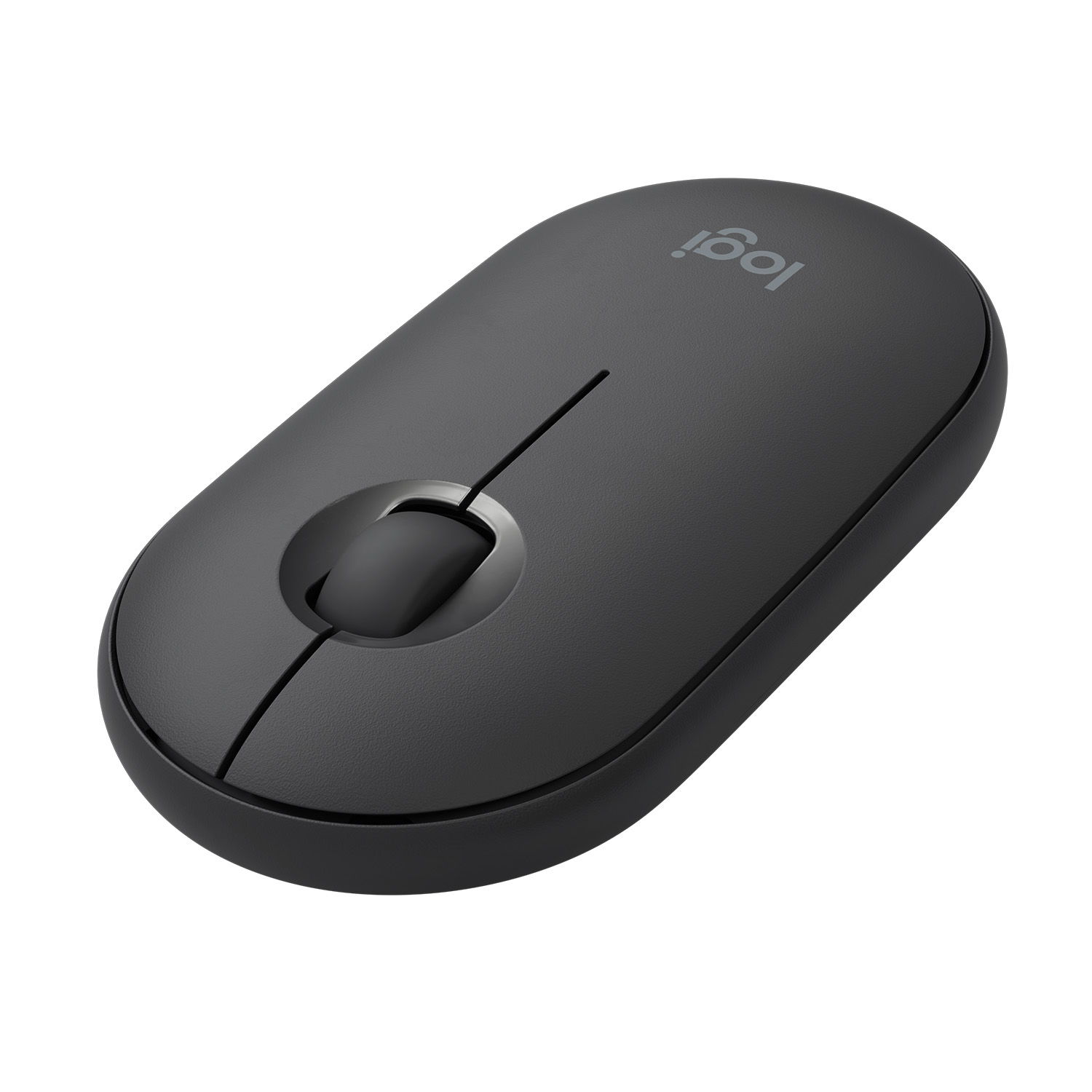 Mouse wireless Logitech Pebble M350, Grafit Mouse Wireless Logitech Pebble M350, 1000 DPI, Bluetooth/USB (Gri) fotografia produsului View 2 L