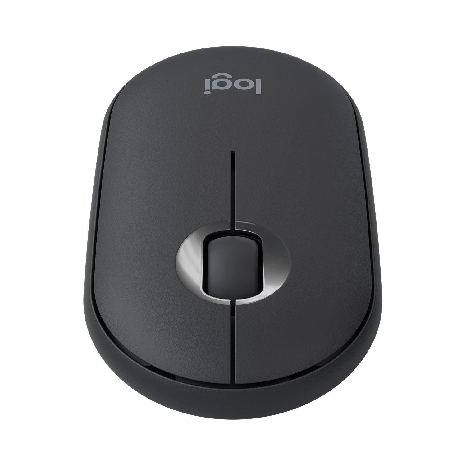 Mouse wireless Logitech Pebble M350, Grafit Mouse Wireless Logitech Pebble M350, 1000 DPI, Bluetooth/USB (Gri) fotografia produsului View 4 L
