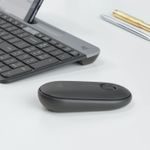 Mouse wireless Logitech Pebble M350, Grafit Mouse Wireless Logitech Pebble M350, 1000 DPI, Bluetooth/USB (Gri) fotografia produsului View 9 S