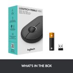 Mouse wireless Logitech Pebble M350, Grafit Mouse Wireless Logitech Pebble M350, 1000 DPI, Bluetooth/USB (Gri) fotografia produsului View 14 S