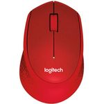 Mouse Logitech M330 Silent Plus, Wireless, Red Mouse Logitech Optic Wireless M330 Silent Plus (Rosu) fotografia produsului