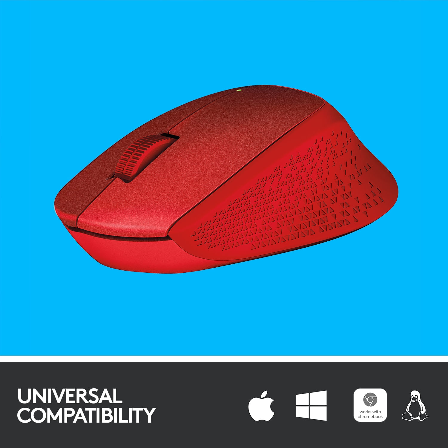 Mouse Logitech M330 Silent Plus, Wireless, Red Mouse Logitech Optic Wireless M330 Silent Plus (Rosu) fotografia produsului View 6 L