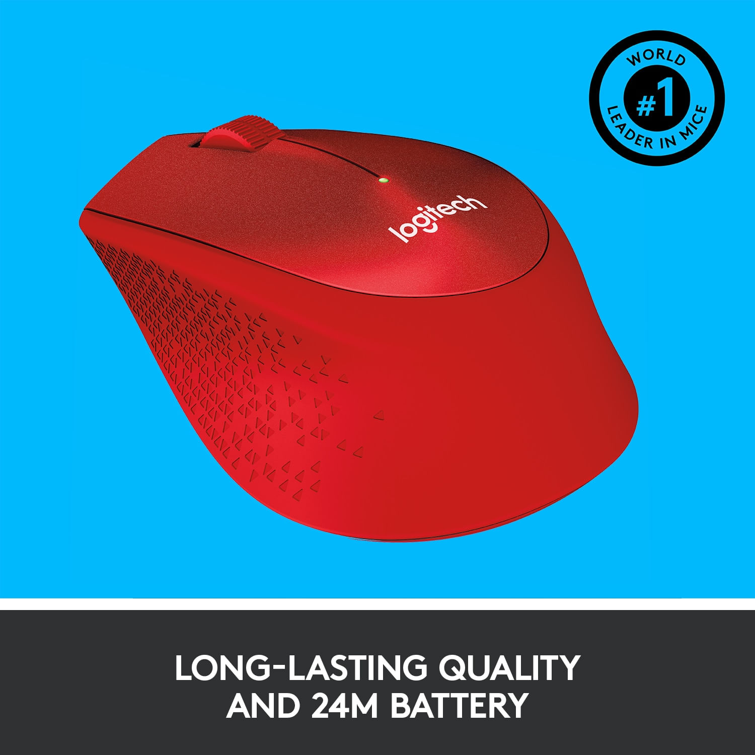 Mouse Logitech M330 Silent Plus, Wireless, Red Mouse Logitech Optic Wireless M330 Silent Plus (Rosu) fotografia produsului View 7 L