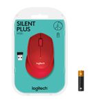 Mouse Logitech M330 Silent Plus, Wireless, Red Mouse Logitech Optic Wireless M330 Silent Plus (Rosu) fotografia produsului View 10 S