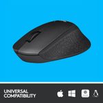 Mouse Logitech M330 Silent Plus, Wireless, Black Mouse Logitech Optic Wireless M330 Silent Plus (Negru) fotografia produsului View 11 S