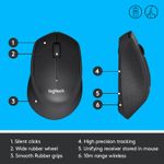 Mouse Logitech M330 Silent Plus, Wireless, Black Mouse Logitech Optic Wireless M330 Silent Plus (Negru) fotografia produsului View 13 S