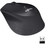 Mouse Logitech M330 Silent Plus, Wireless, Black Mouse Logitech Optic Wireless M330 Silent Plus (Negru) fotografia produsului