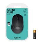 Mouse Logitech M330 Silent Plus, Wireless, Black Mouse Logitech Optic Wireless M330 Silent Plus (Negru) fotografia produsului View 15 S
