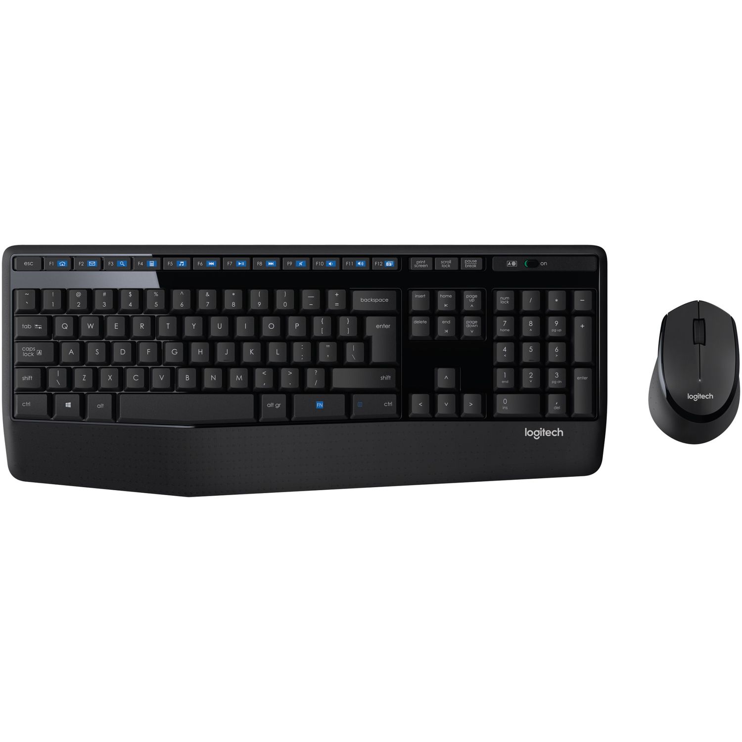 Kit Mouse Wireless Logitech + Tastatura MK345, Black Kit Tastatura Logitech si Mouse Wireless Combo MK345 (Negru) fotografia produsului View 3 L
