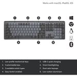 Tastatura Wireless Logitech MX Mechanical Illuminated Performance, layout US INT, USB/Bluetooth (Negru) fotografia produsului View 5 S